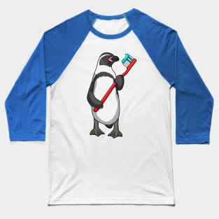 Penguin Tooth brush Baseball T-Shirt